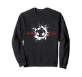 Soccer Ball Heartbeat Players And Sweatshirt - Streetwear Style Men Women