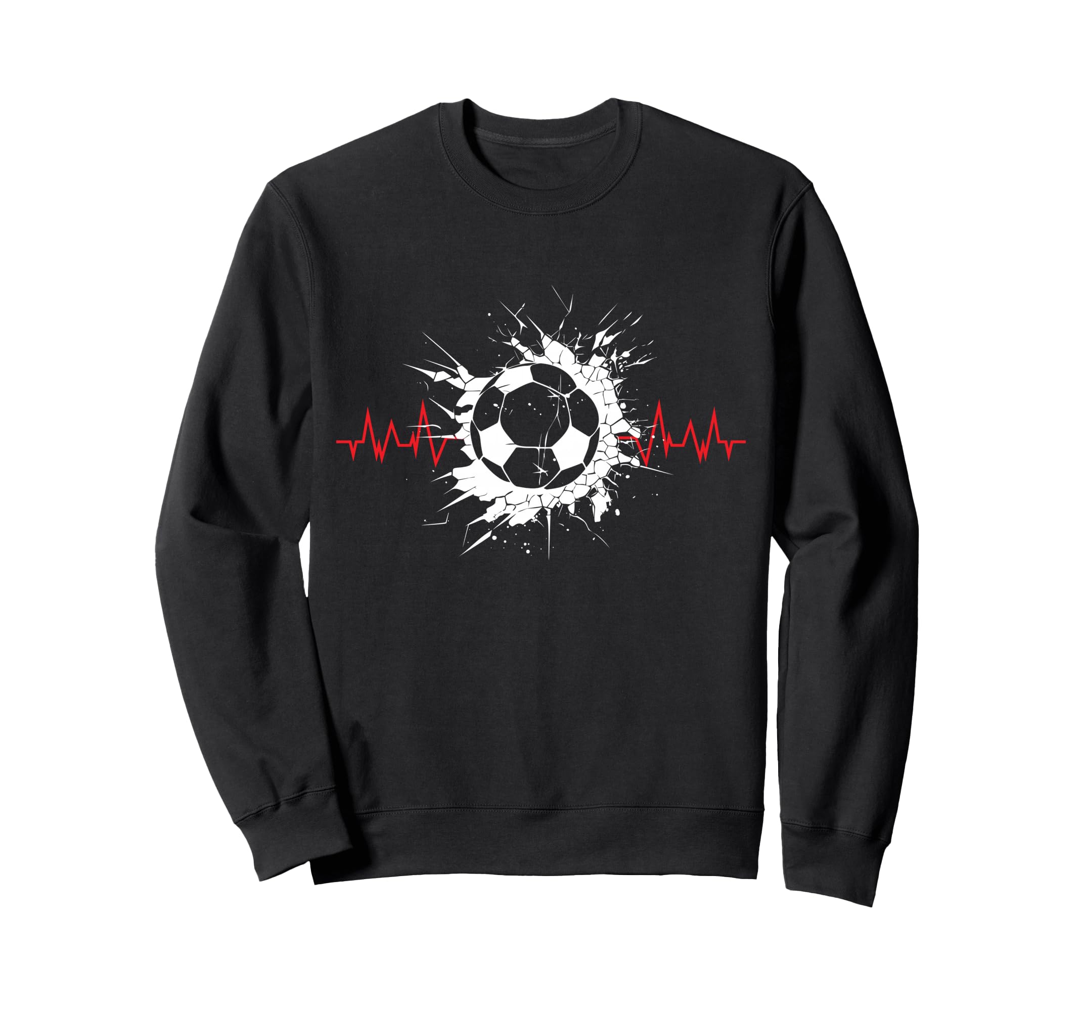 Soccer Ball Heartbeat Players And Sweatshirt - Streetwear Style Men Women