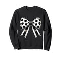 Coquette Soccer Bow Aesthetic Sweatshirt - Minimalist Print for Adults