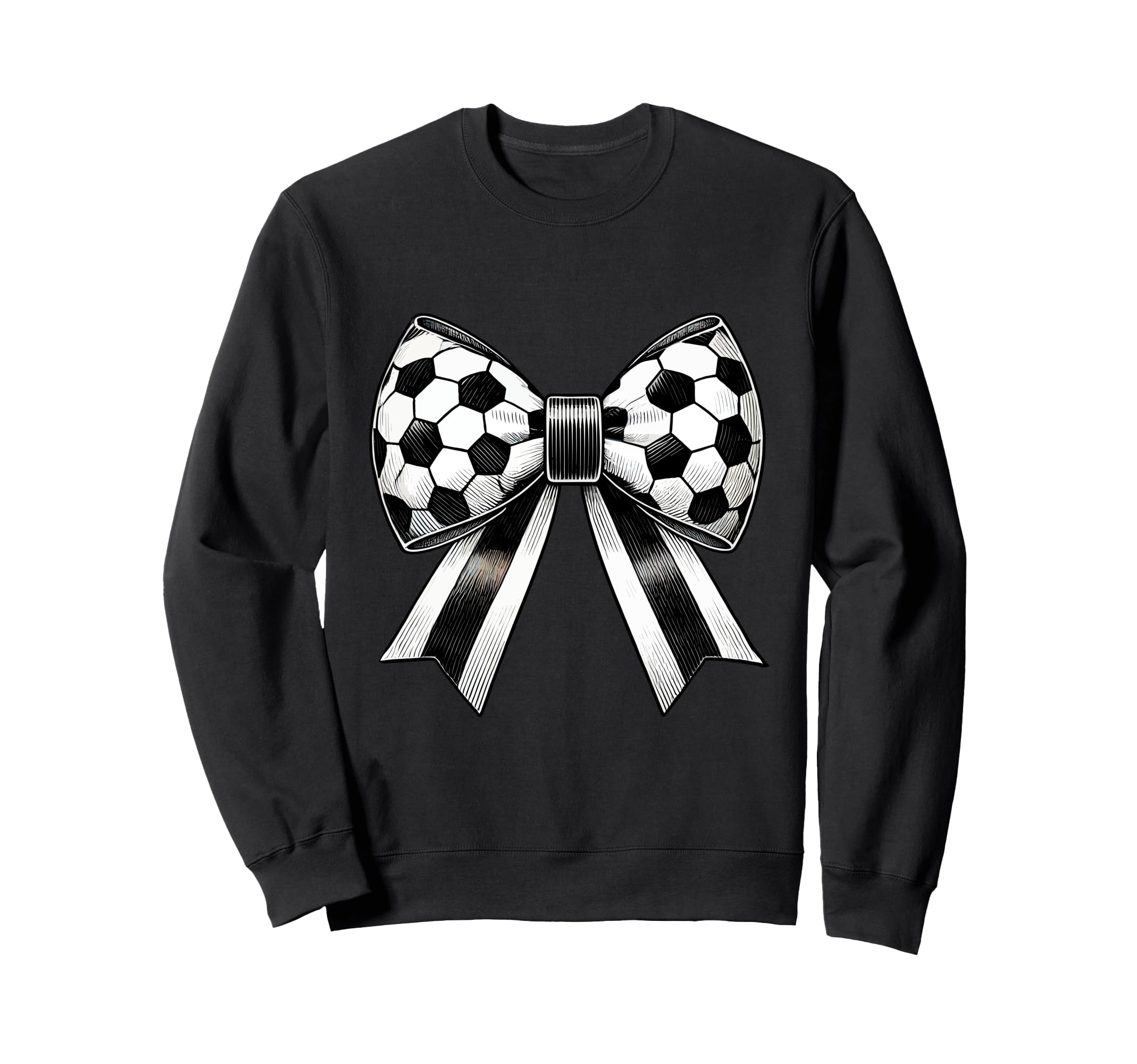 Coquette Soccer Bow Aesthetic Sweatshirt - Minimalist Print for Adults