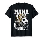 Mama Birthday Soccer Ball Mama T-Shirt - Minimalist Print for Adults