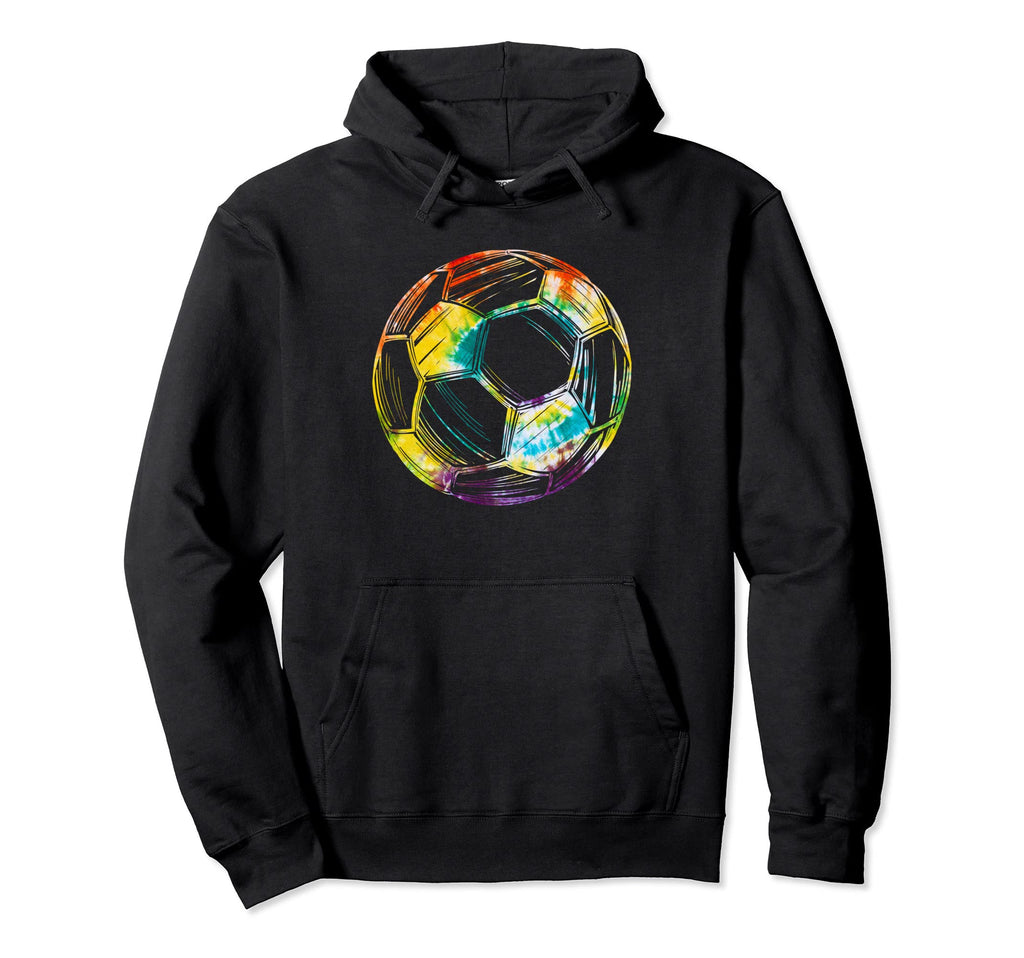 Soccer Game Day Tie Dye Soccer Ball Hoodie - Trendy Graphic for Adults