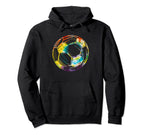 Soccer Game Day Tie Dye Soccer Ball Hoodie - Trendy Graphic for Adults