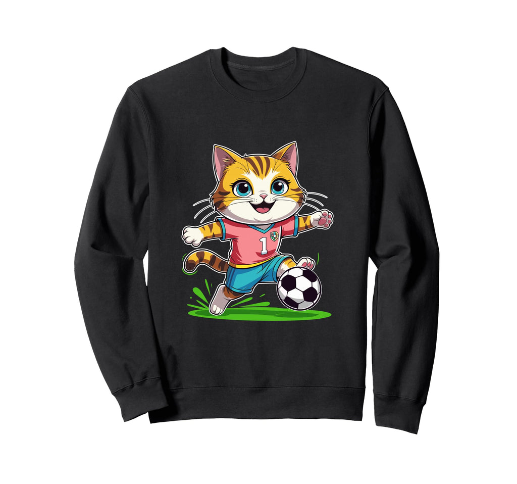 Soccer Cutie Soccer Cat Kitty Sweatshirt - Trendy Graphic Men Women