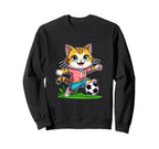 Soccer Cutie Soccer Cat Kitty Sweatshirt - Trendy Graphic Men Women