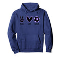Soccer Peace Love Football Sports Hoodie - Fun Novelty Design for Adults
