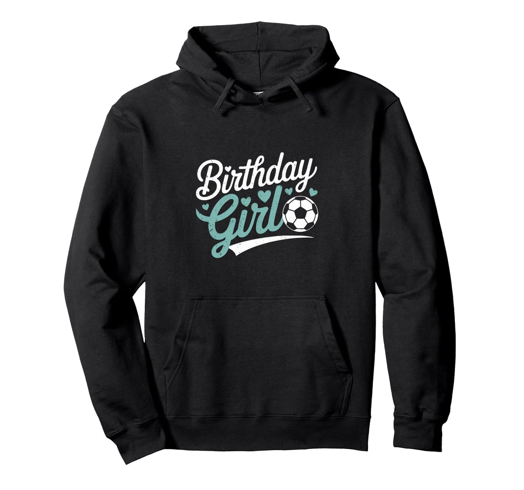 Birthday Soccer Hearts Fun Celebration Hoodie - Graphic Print for Adults