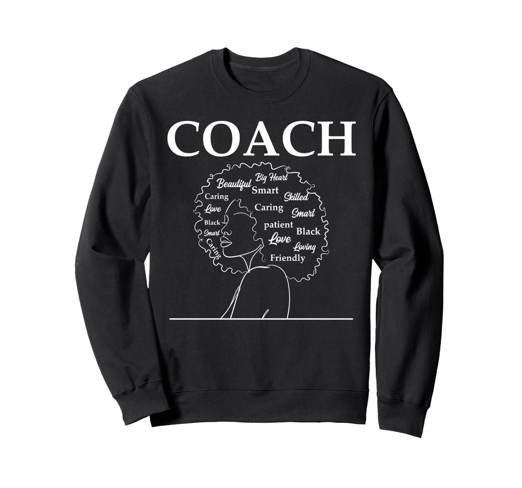 Coach Black Coach Gifts Black Sweatshirt - Trendy Graphic for Adults