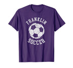 Franklin Soccer Distressed 90S T-Shirt - Aesthetic Graphic for Adults