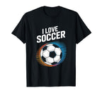 I Love Soccer Vibrant Football Passion T-Shirt - Trendy Graphic Unisex