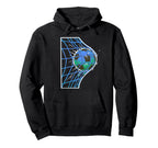 Soccer Ball Hitting Goal Net Action Hoodie - Fun Novelty Design Men Women