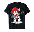 Soccer Snowman Dabbing Ball Santa T-Shirt - Custom Art Print for Adults
