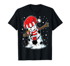 Soccer Snowman Dabbing Ball Santa T-Shirt - Custom Art Print for Adults