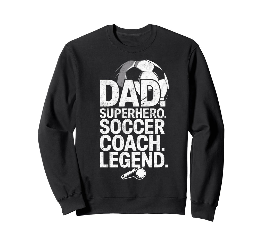 Dad Superhero Soccer Coach Hero Sweatshirt - Custom Art Print for Adults