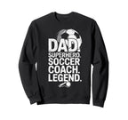 Dad Superhero Soccer Coach Hero Sweatshirt - Custom Art Print for Adults