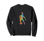 Colorful Soccer Player And Sweatshirt - Streetwear Style Men Women