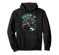 T Rex Dinosaur Soccer Player Ball Hoodie - Aesthetic Graphic for Adults