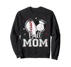 Ball Mom Baseball Soccer Heart Nana Sweatshirt - Unique Graphic Men Women