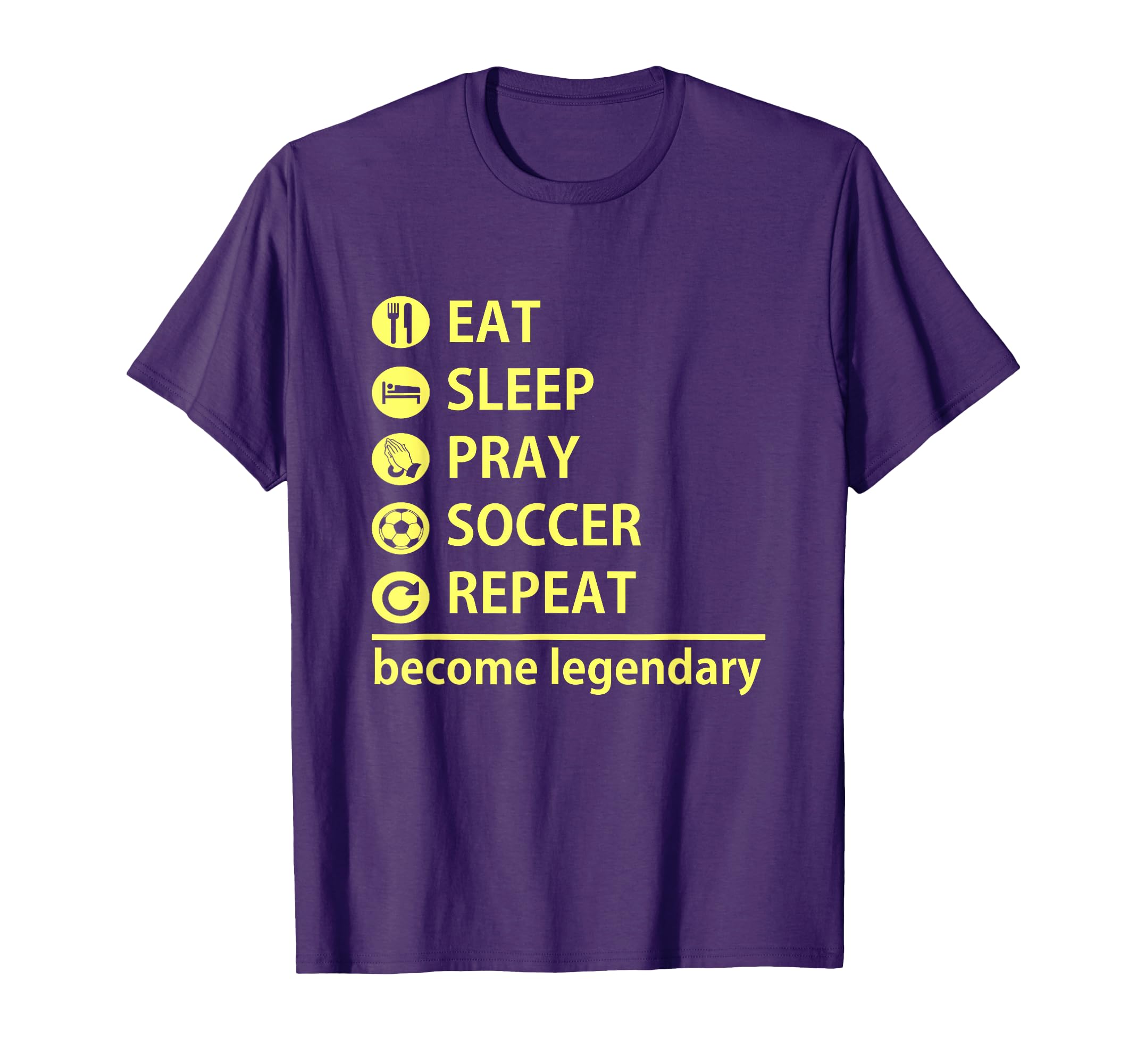 Soccer Eat Sleep Pray Soccer Repeat T-Shirt - Unique Graphic Unisex
