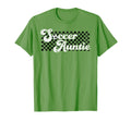 Soccer Auntie Soccer Aunt Checkered T-Shirt - Streetwear Style for Adults