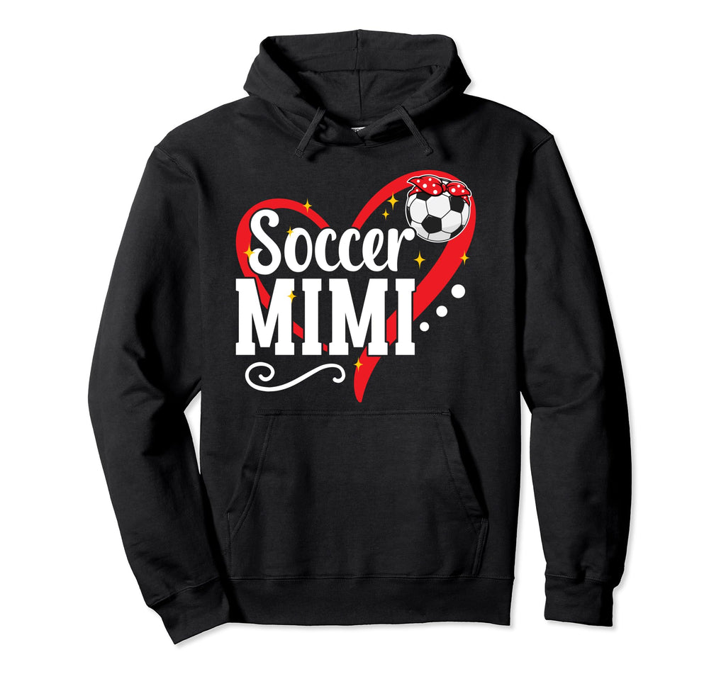 Soccer Mimi Heart Grandma Mimi Soccer Hoodie - Minimalist Print Unisex