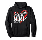 Soccer Mimi Heart Grandma Mimi Soccer Hoodie - Minimalist Print Unisex