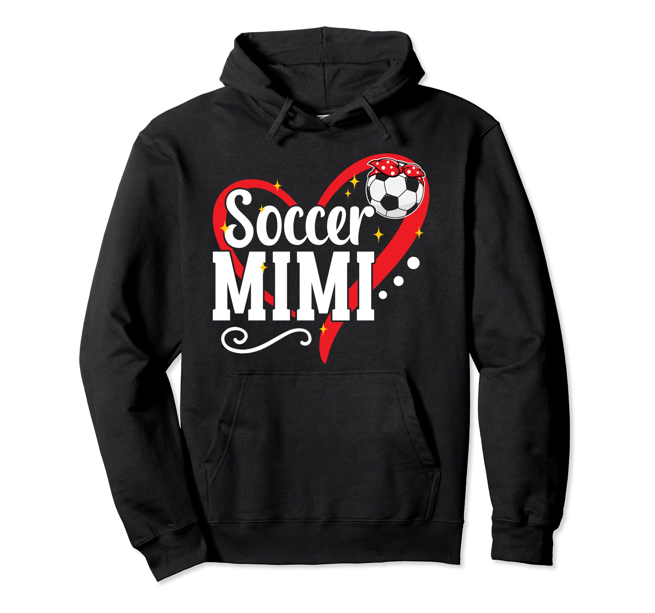 Soccer Mimi Heart Grandma Mimi Soccer Hoodie - Minimalist Print Unisex