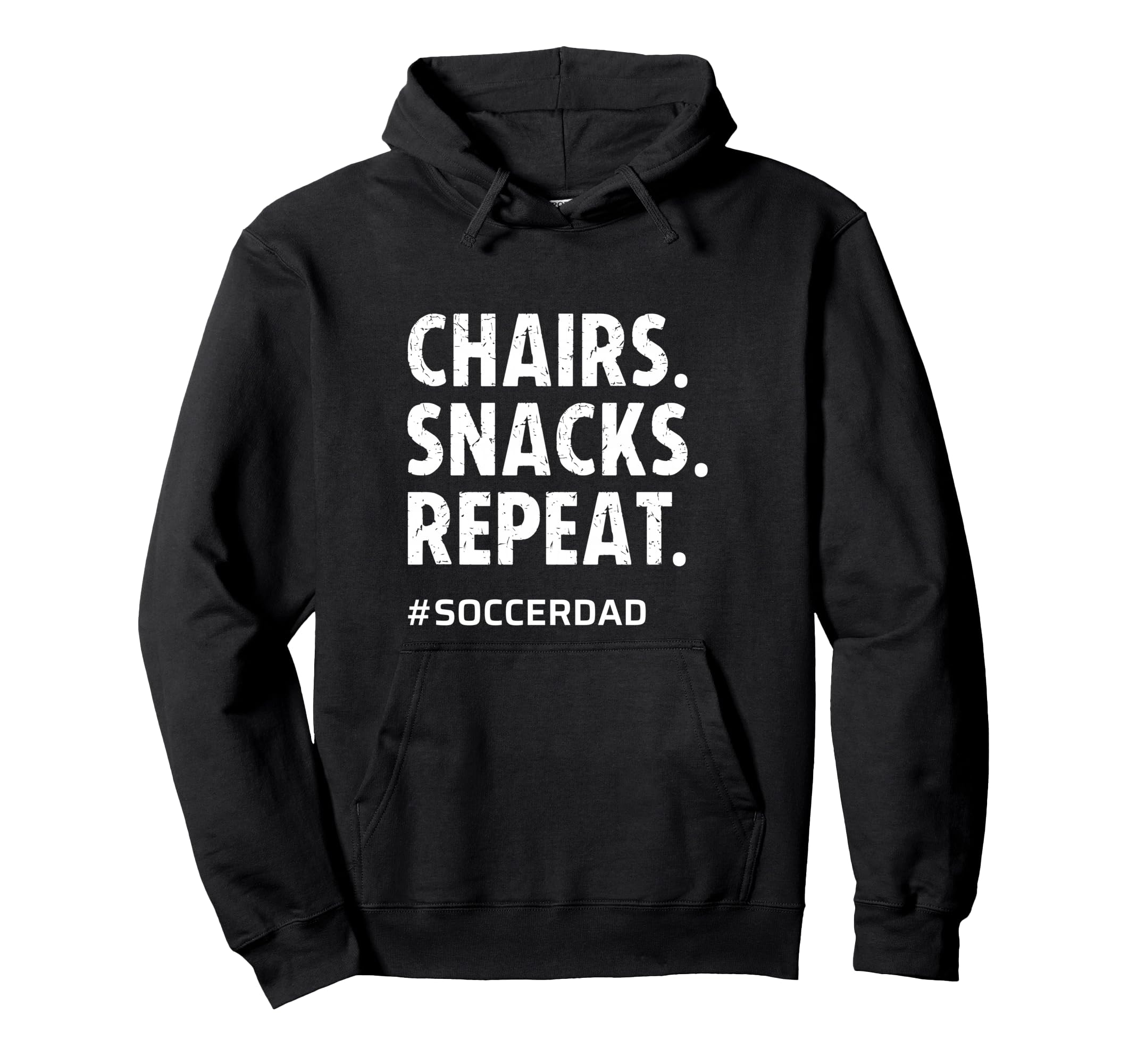 Soccer Dad Chairs Snacks Repeat Funny Hoodie - Trendy Graphic for Adults