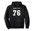 Number 76 Biggest Fan Sport Spirit Wear Hoodie - Aesthetic Graphic Unisex