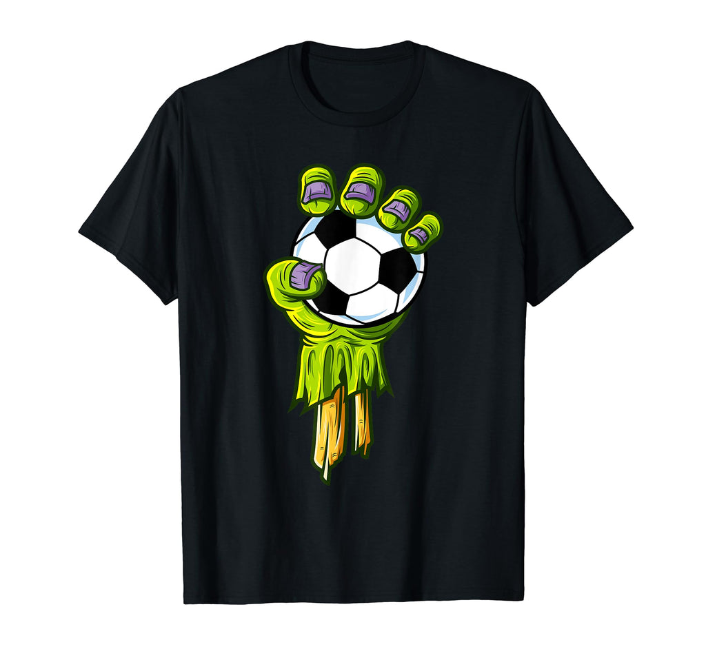 Zombie Hands Soccer Funny Horror Scary T-Shirt - Graphic Print for Adults