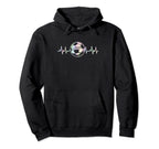 Soccer Heartbeat Sports Pastel Hoodie - Streetwear Style Unisex