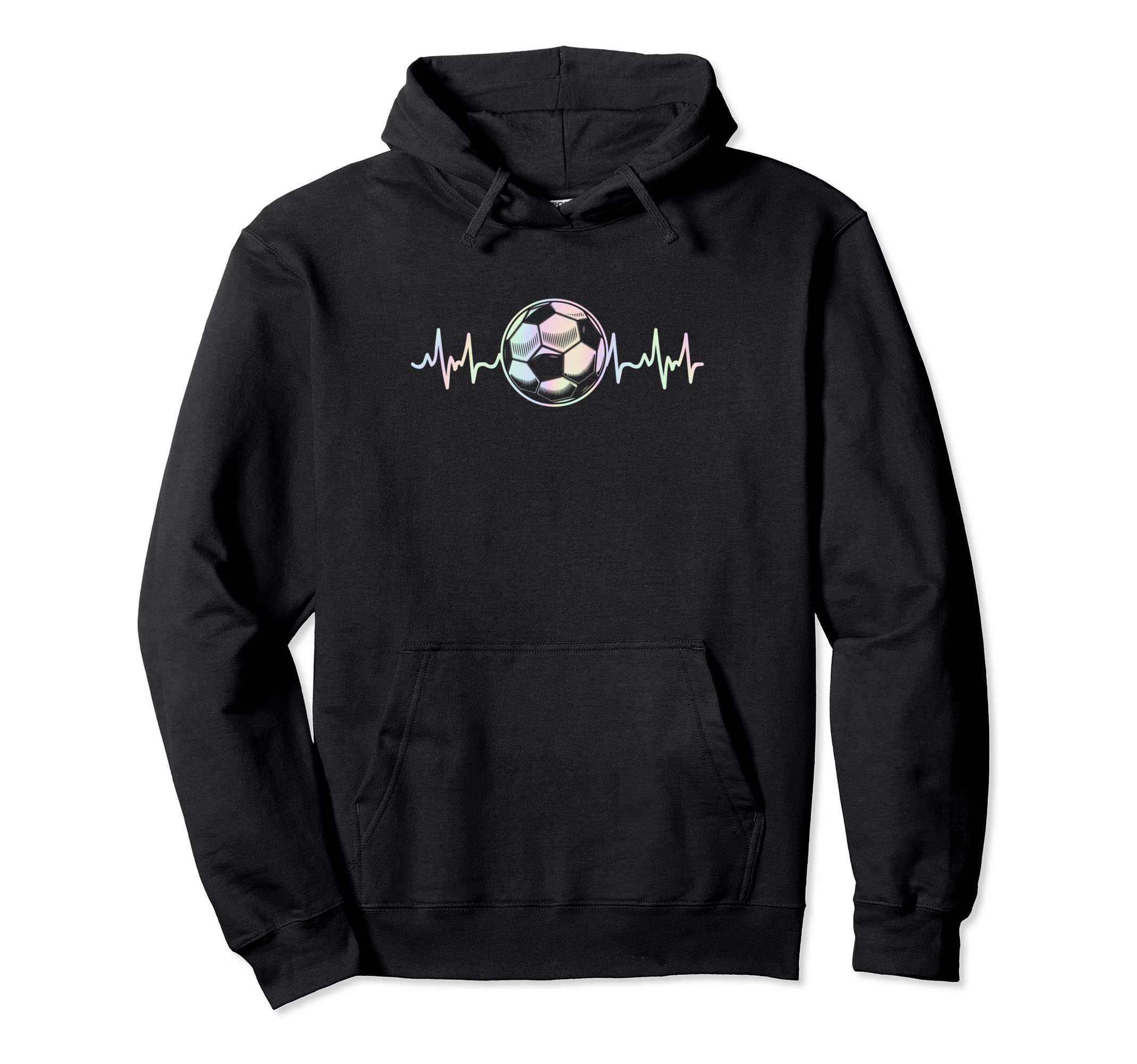 Soccer Heartbeat Sports Pastel Hoodie - Streetwear Style Unisex