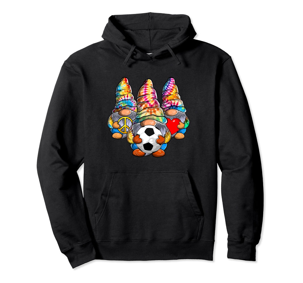 Peace Love Soccer Tie Dye Football Hoodie - Novelty Apparel Men Women
