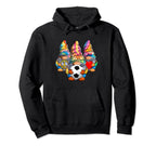 Peace Love Soccer Tie Dye Football Hoodie - Novelty Apparel Men Women