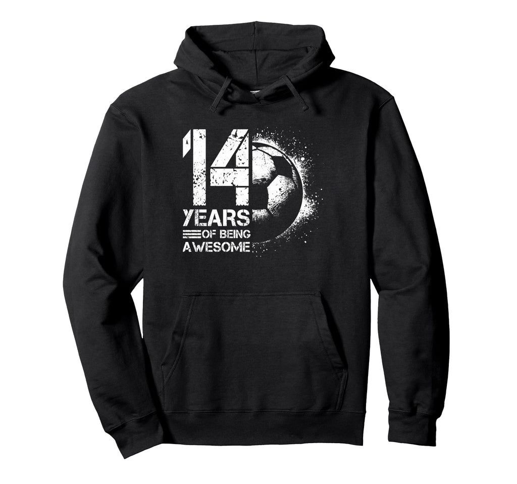 14Th Birthday Soccer Player Football 14 Hoodie - Novelty Apparel Unisex