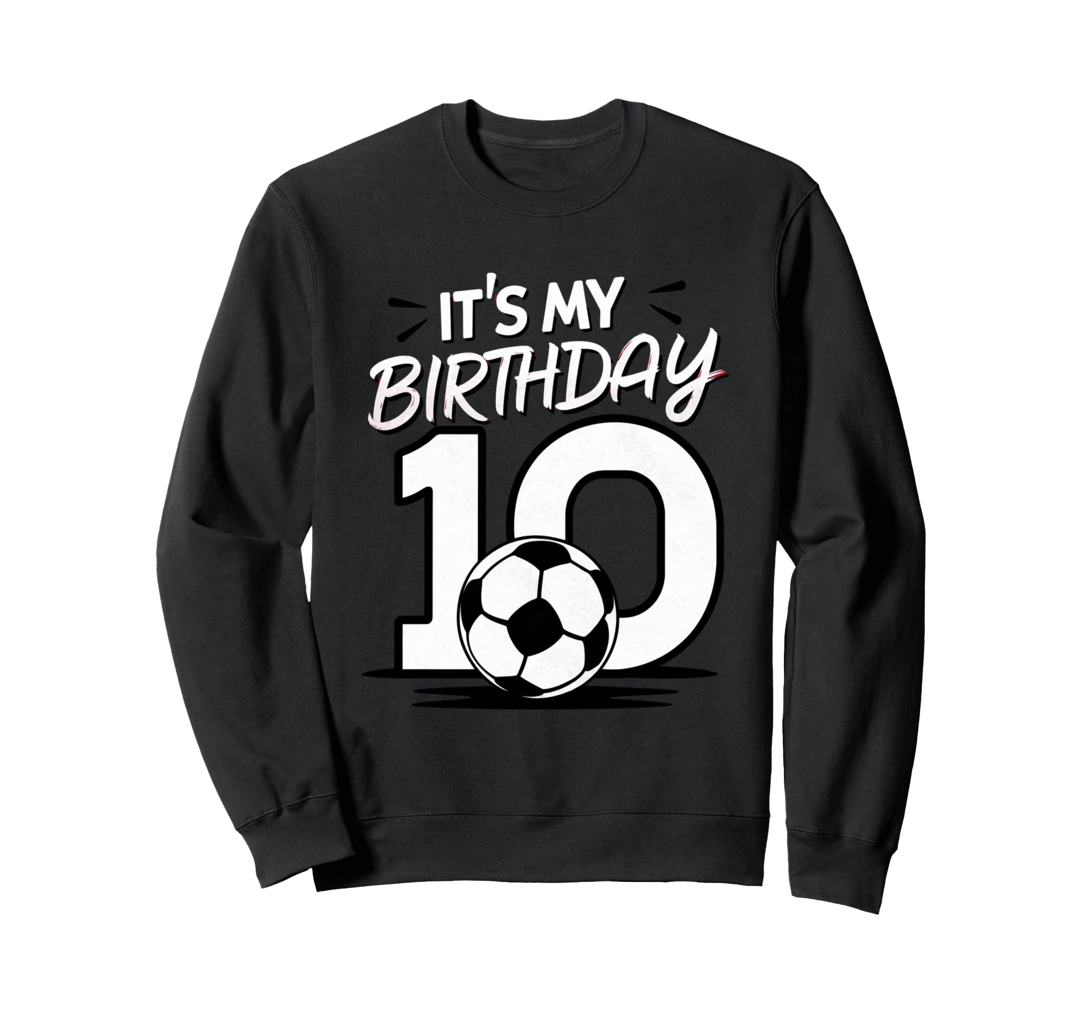 Soccer Lovers 10Th Birthday Sweatshirt - Unique Graphic Men Women