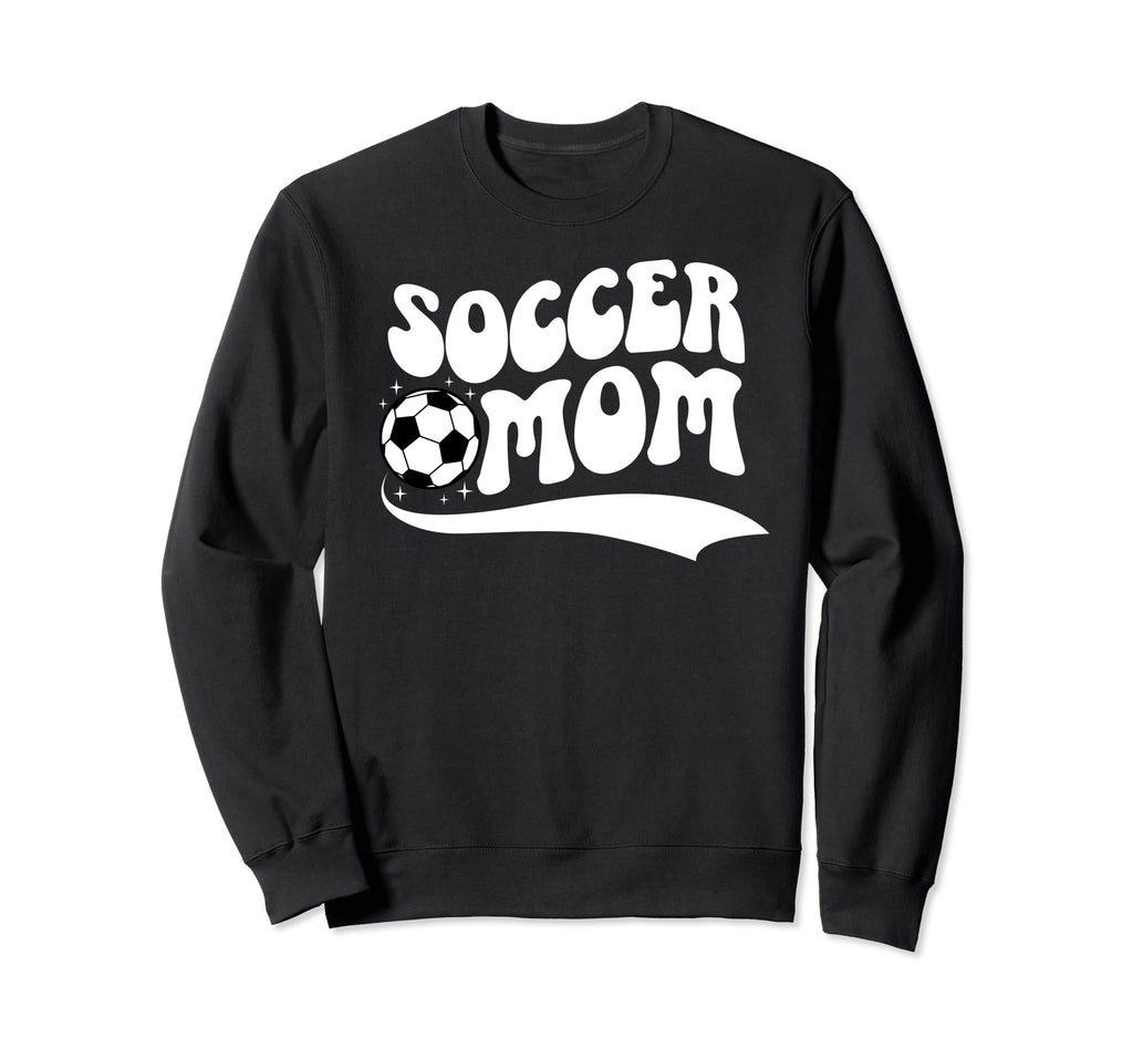 Soccer Mom Soccer Player Mother Groovy Sweatshirt - Unique Graphic Unisex