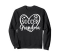 Soccer Grandma Heart Grandma Soccer Sweatshirt - Graphic Print for Adults