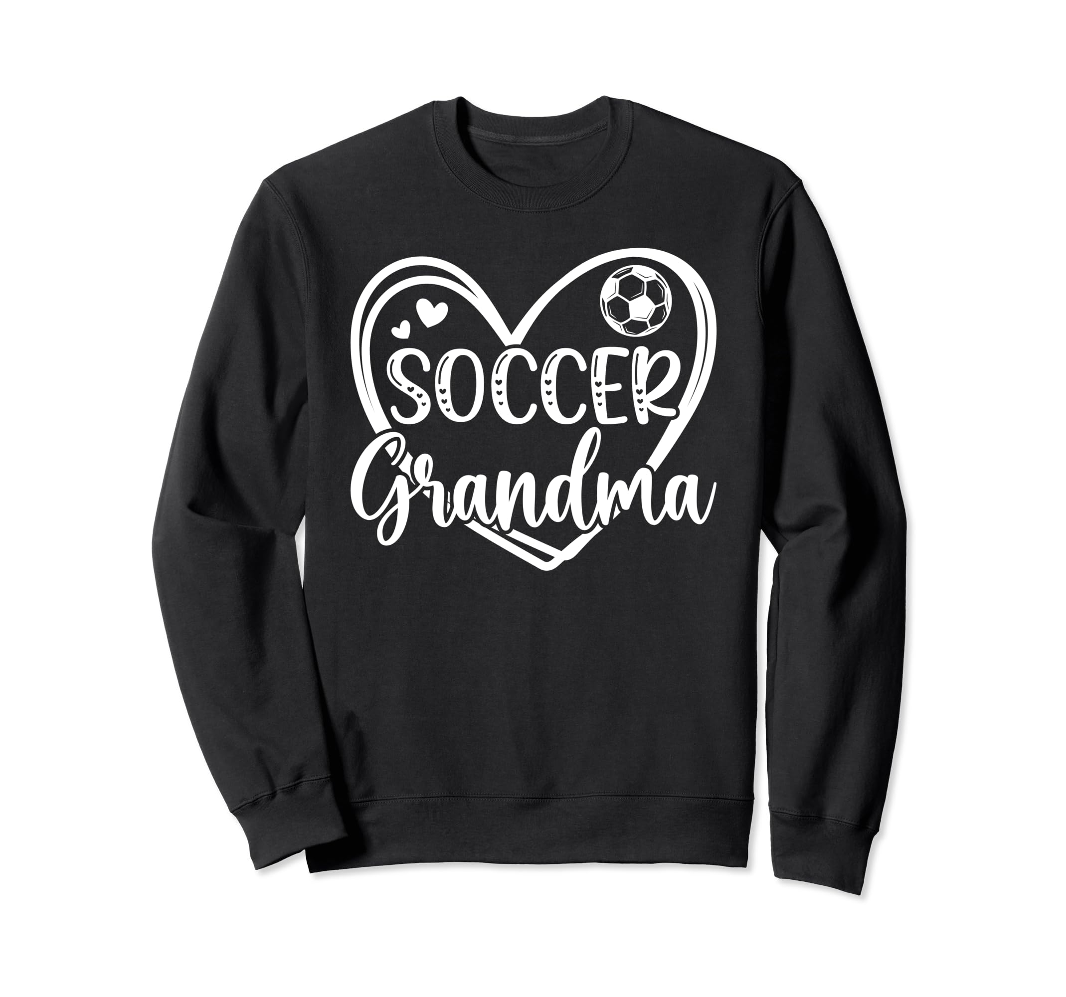 Soccer Grandma Heart Grandma Soccer Sweatshirt - Graphic Print for Adults