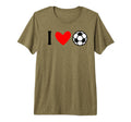 I Love Soccer Futbol Tri Blend T-Shirt - Fun Novelty Design Men Women
