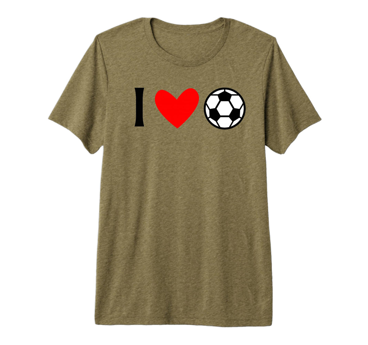 I Love Soccer Futbol Tri Blend T-Shirt - Fun Novelty Design Men Women