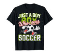 Just Who Loves Soccer Footbal Player T-Shirt - Trendy Graphic Unisex