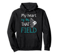 My Heart Is That Field Soccer Hoodie - Fun Novelty Design for Adults
