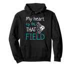 My Heart Is That Field Soccer Hoodie - Fun Novelty Design for Adults