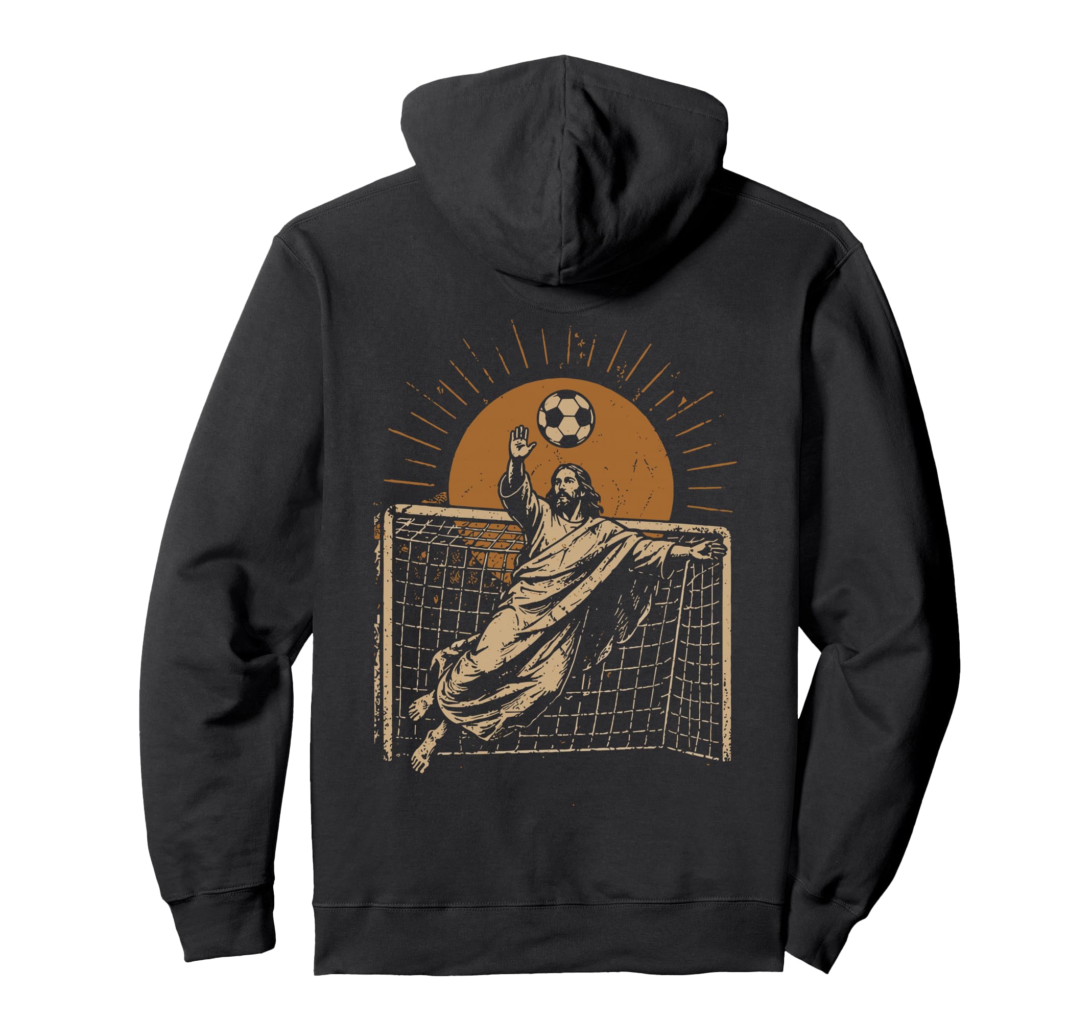 Jesus Soccer Goalkeeper Football Christian Hoodie - Novelty Apparel Unisex