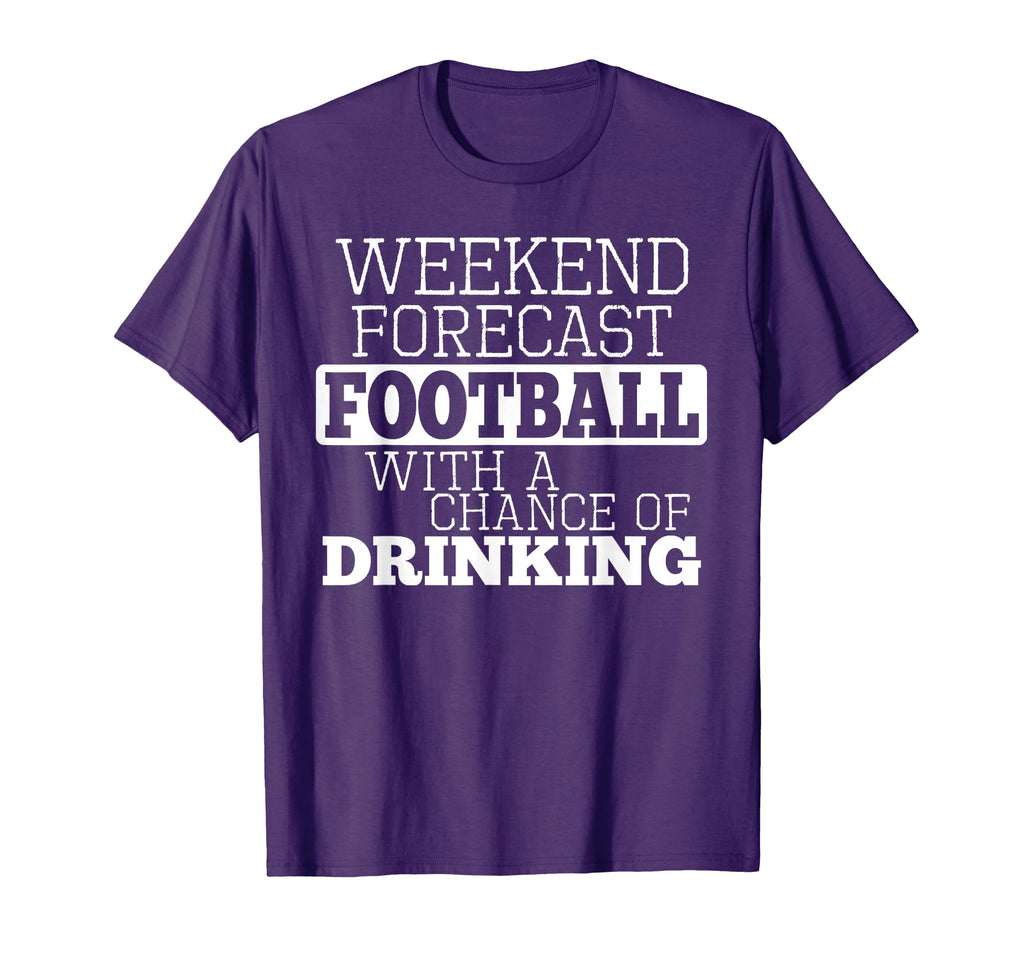 Weekend Forecast Football Chance T-Shirt - Aesthetic Graphic Men Women