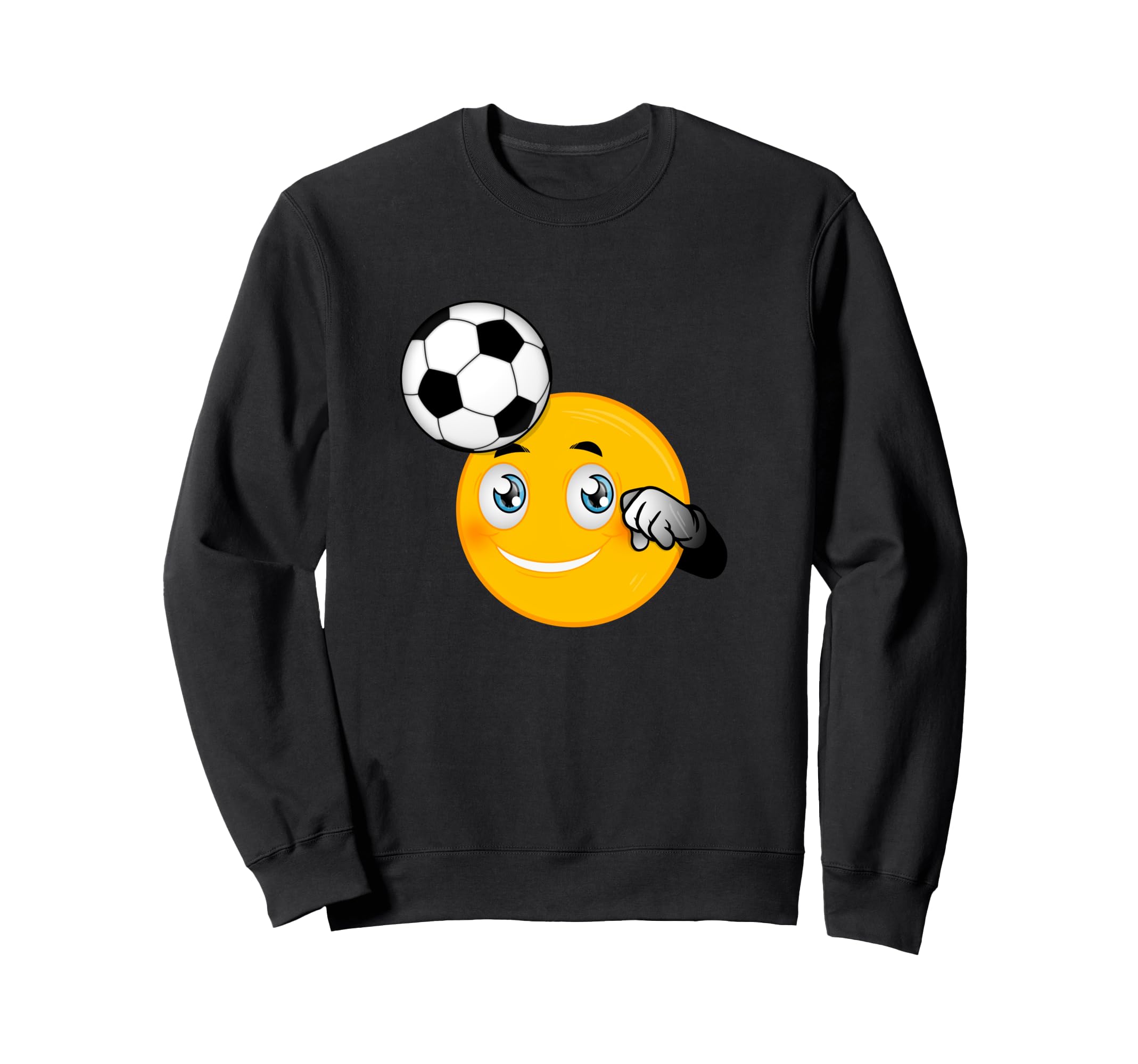 Soccer Emoticon Face Funny Coach Sweatshirt - Aesthetic Graphic for Adults