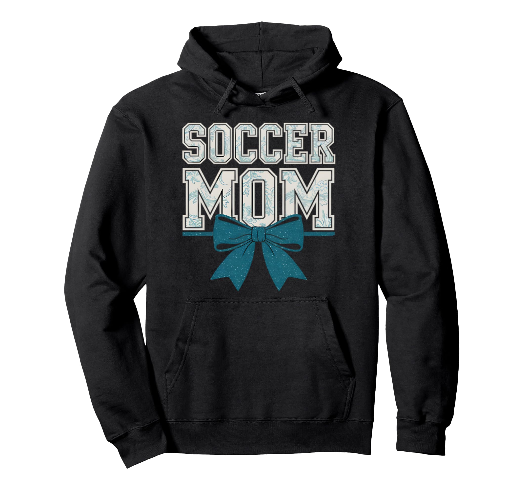 Soccer Mom Coquette Bow Mothers Day Hoodie - Unique Graphic for Adults