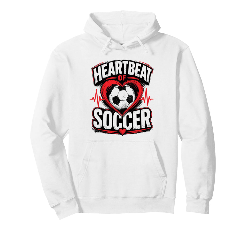 Football Collection Soccer Heartbeat Hoodie - Minimalist Print Men Women