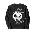 Soccer Ball Goal Funny Player Sports Sweatshirt - Graphic Print for Adults